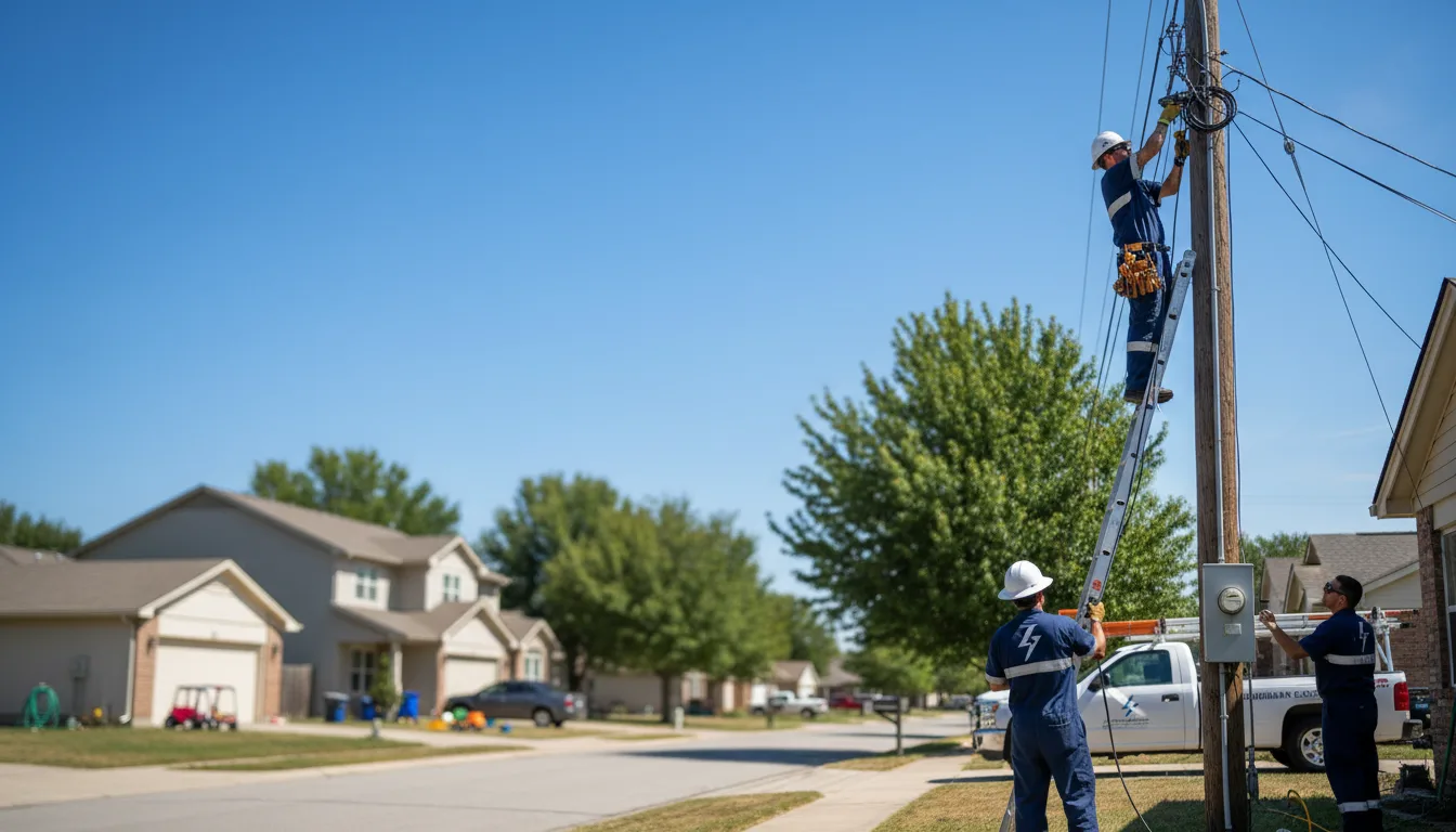 Residential electrician providing installation services in Peabody, KS